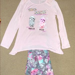 Girl’s Justice Shirt and Leggings Set, Sz 12